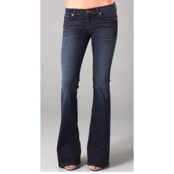 J Brand Denim - J Brand Women's 31 Babe Bell Bottom Flare Jeans in Dark Vintage Wash Stretch